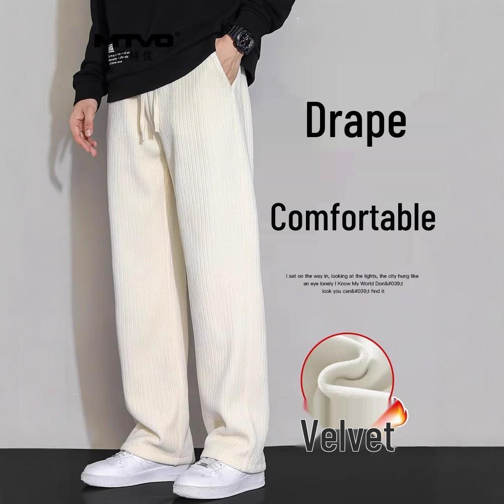 Men s Fleece-Lined Corduroy Sweatpants: Autumn/Winter, Solid Color, Straight-Leg, Loose Fit, Cuffed Ankles, Thickened for Extra Warmth L
Men s Fleece-Lined Corduroy Sweatpants: Autumn/Winter, Solid Color, Straight-Leg, Loose Fit, Cuffed Ankles, Thickened for Extra Warmth L