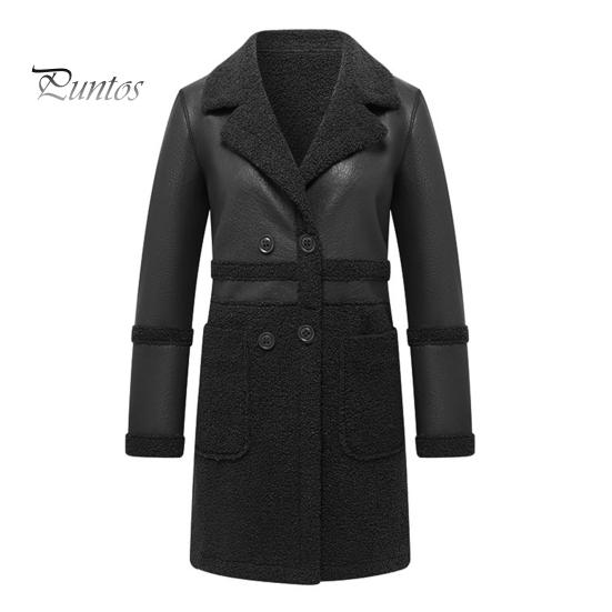 Осенне-зимняя женская куртка из утолщенной плюшевой искусственной кожи в стиле пэчворк средней длины с накладными карманами и двубортным отложным воротником, пальто XL чёрный
Осенне-зимняя женская куртка из утолщенной плюшевой искусственной кожи в стиле пэчворк средней длины с накладными карманами и двубортным отложным воротником, пальто XL чёрный