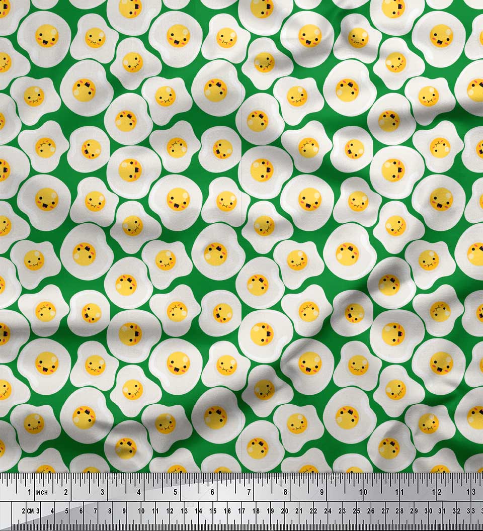 Soimoi Green Japan Crepe Satin Fabric Omelette Food Print Ткань на метр 42 дюйма 42 Inch Wide - Poly Crepe зелёный
Soimoi Green Japan Crepe Satin Fabric Omelette Food Print Ткань на метр 42 дюйма 42 Inch Wide - Poly Crepe зелёный