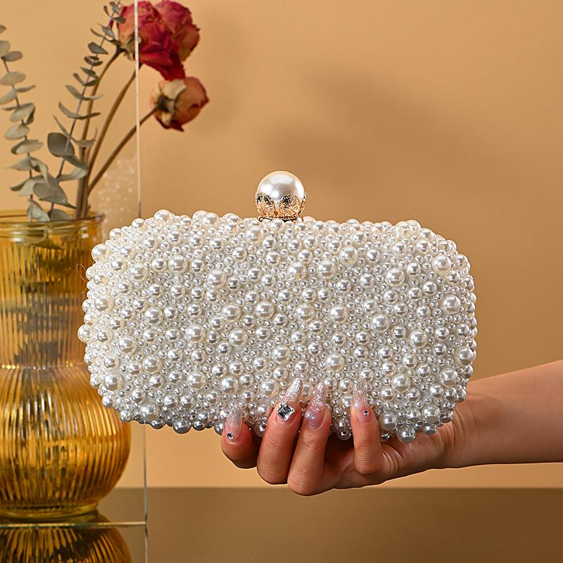 Luxury handmade wedding evening bag chain shoulder bag Full Beaded clutch bag Ladies Artificial Pearls Handbag for Wedding Party
Luxury handmade wedding evening bag chain shoulder bag Full Beaded clutch bag Ladies Artificial Pearls Handbag for Wedding Party