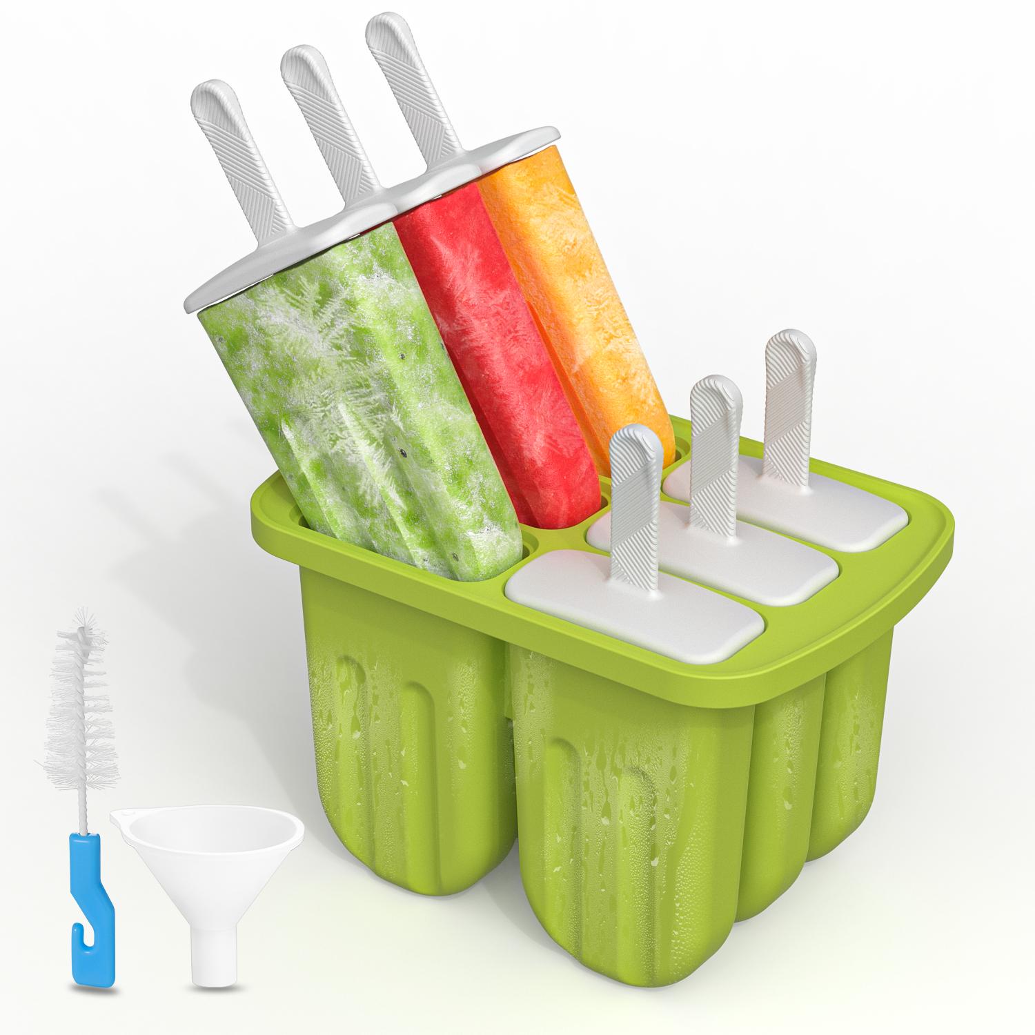 Silicone Popsicle Mold 6 Cavity Popsicles Molds Silicone Popsicle Maker Mold Ice Pop Mold Frozen Juice Milk Ice Cream Make Tools зелений
Silicone Popsicle Mold 6 Cavity Popsicles Molds Silicone Popsicle Maker Mold Ice Pop Mold Frozen Juice Milk Ice Cream Make Tools зелений