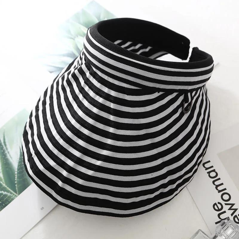 Summer Empty Top Sun Hat Hair Clip Women Fashion Striped Foldable Suncreen Visor Outdoor Traveling Beach UV Protection Cap Adult (56-58cm) чорний
Summer Empty Top Sun Hat Hair Clip Women Fashion Striped Foldable Suncreen Visor Outdoor Traveling Beach UV Protection Cap Adult (56-58cm) чорний