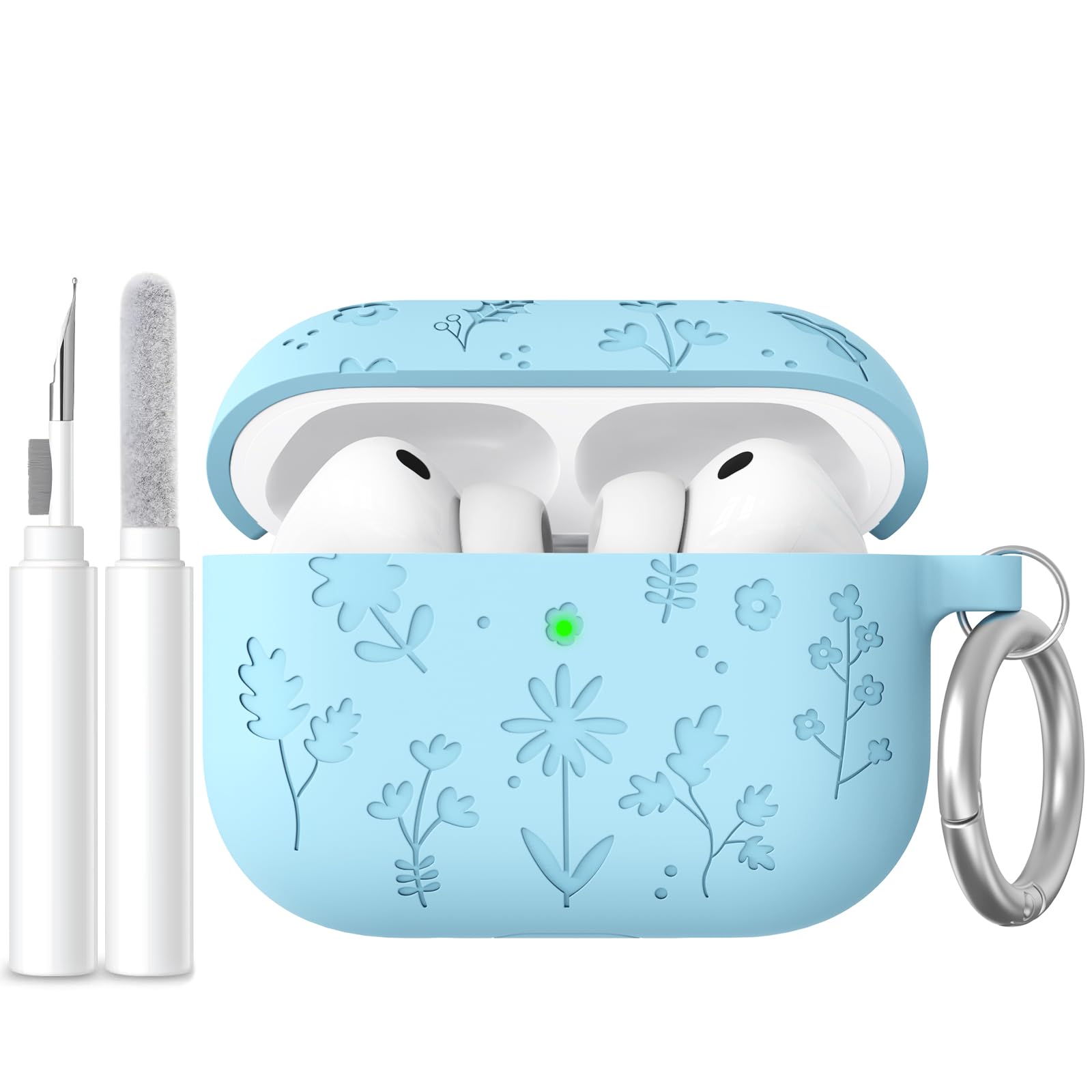 Для AirPods Pro 3 Чехол для наушников Силиконовый с гравировкой цветка для AirPods Pro 3-го поколения Чехол с набором для чистки для AirPods Pro 3 For AirPods Pro 3
Для AirPods Pro 3 Чехол для наушников Силиконовый с гравировкой цветка для AirPods Pro 3-го поколения Чехол с набором для чистки для AirPods Pro 3 For AirPods Pro 3