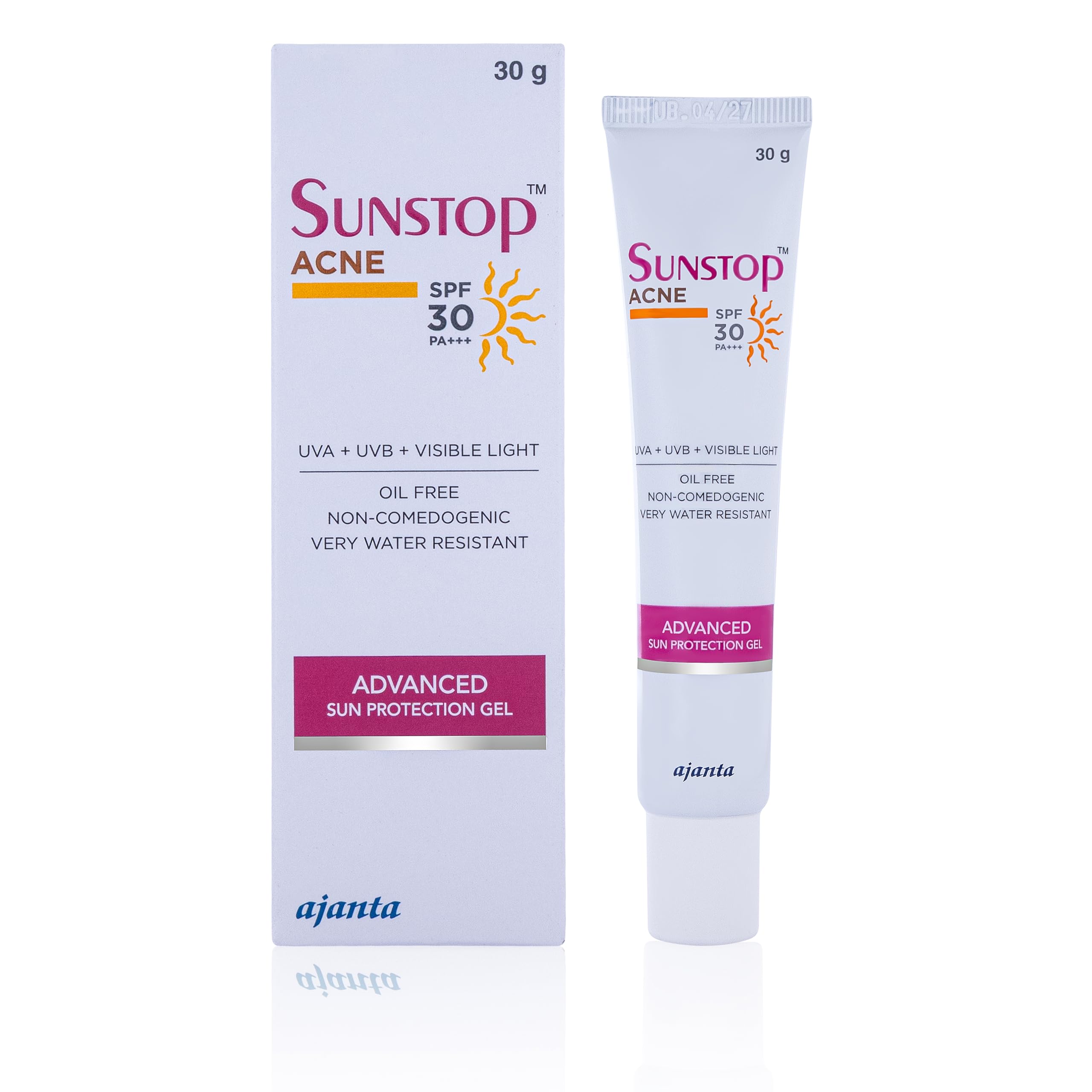 SUNSTOP Гель от акне SPF - Солнцезащитный крем с матирующим эффектом и контролем жирности для жирной/склонной к акне кожи (Диоксид титана, ТИНОСОРБ S) - Некомедогенный, Дорожный формат
SUNSTOP Гель от акне SPF - Солнцезащитный крем с матирующим эффектом и контролем жирности для жирной/склонной к акне кожи (Диоксид титана, ТИНОСОРБ S) - Некомедогенный, Дорожный формат
