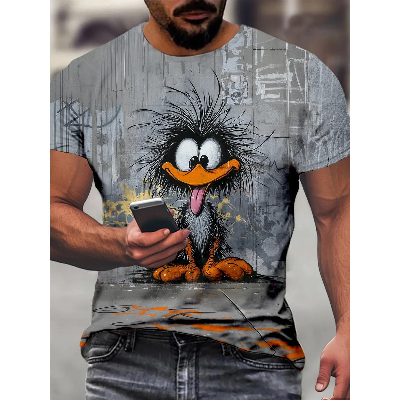 Летняя футболка с круглым вырезом, 3D-принтом с забавным животным, модная, повседневная, с коротким рукавом, мужская XS
Летняя футболка с круглым вырезом, 3D-принтом с забавным животным, модная, повседневная, с коротким рукавом, мужская XS