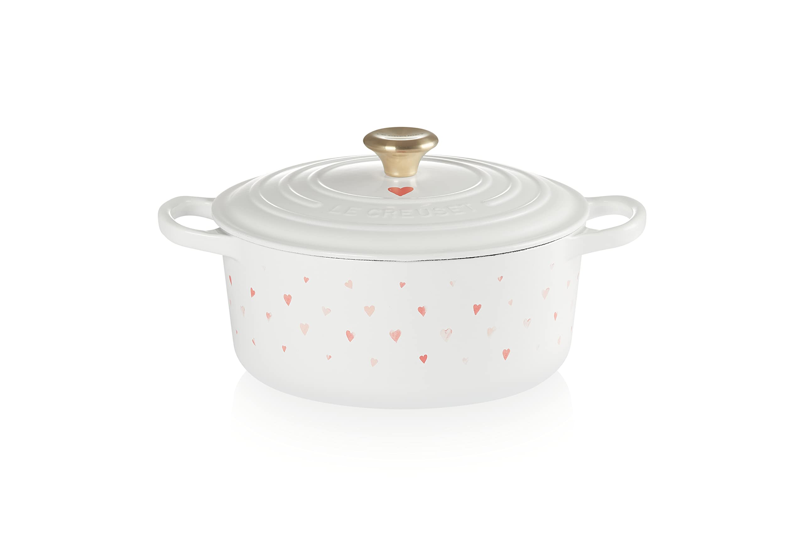 Signature Cocotte Ronde 22cm Heart white (light gold knob)
Signature Cocotte Ronde 22cm Heart white (light gold knob)