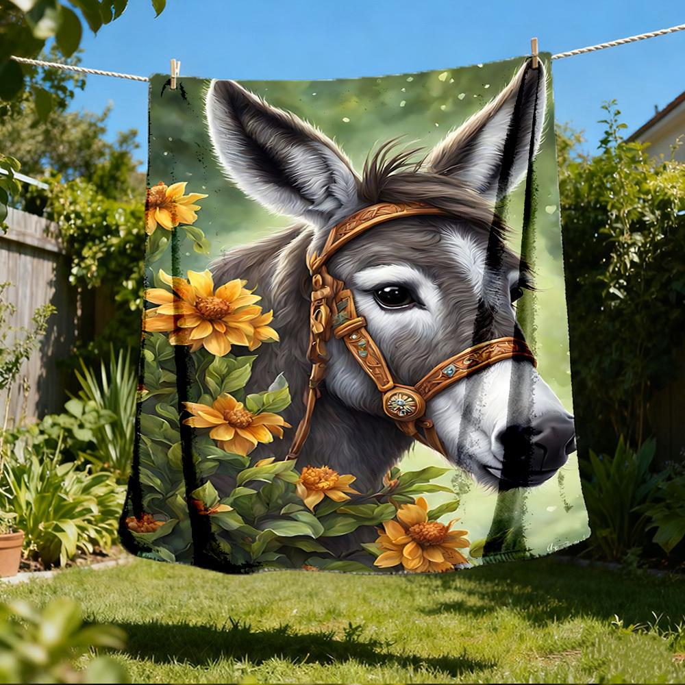 1pc Donkey Headgear Print Outdoor Blanket, Lightweight Polyester, 80x120cm
1pc Donkey Headgear Print Outdoor Blanket, Lightweight Polyester, 80x120cm