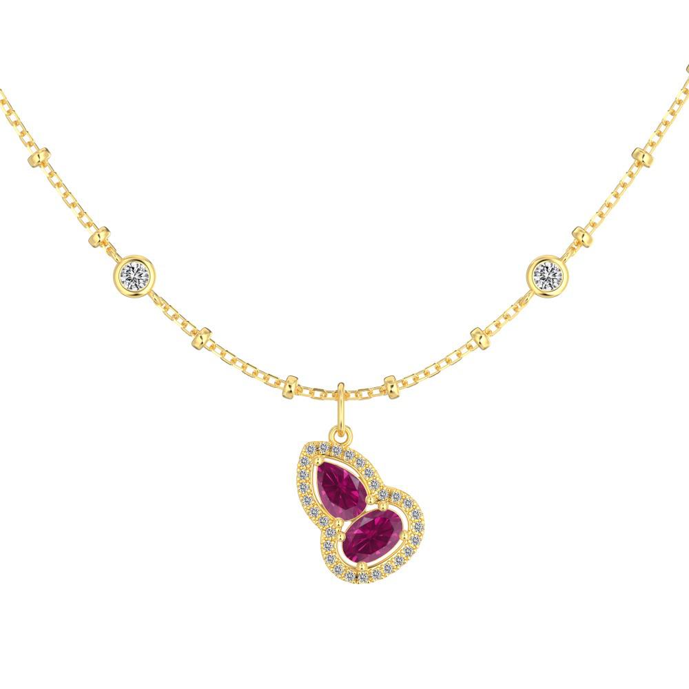 Exquisite S925 Sterling Silver Gourd Design Necklace for Women - Perfect New Year Gift 925 Silver
Exquisite S925 Sterling Silver Gourd Design Necklace for Women - Perfect New Year Gift 925 Silver
