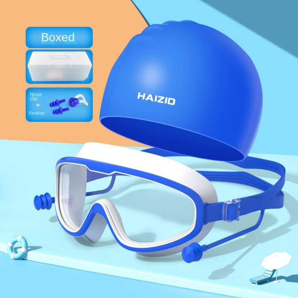 1 комплект водонепроницаемая шапочка для плавания с берушами набор HD шапочка для плавания очки набор берушей длинные волосы blue-style 1
1 комплект водонепроницаемая шапочка для плавания с берушами набор HD шапочка для плавания очки набор берушей длинные волосы blue-style 1