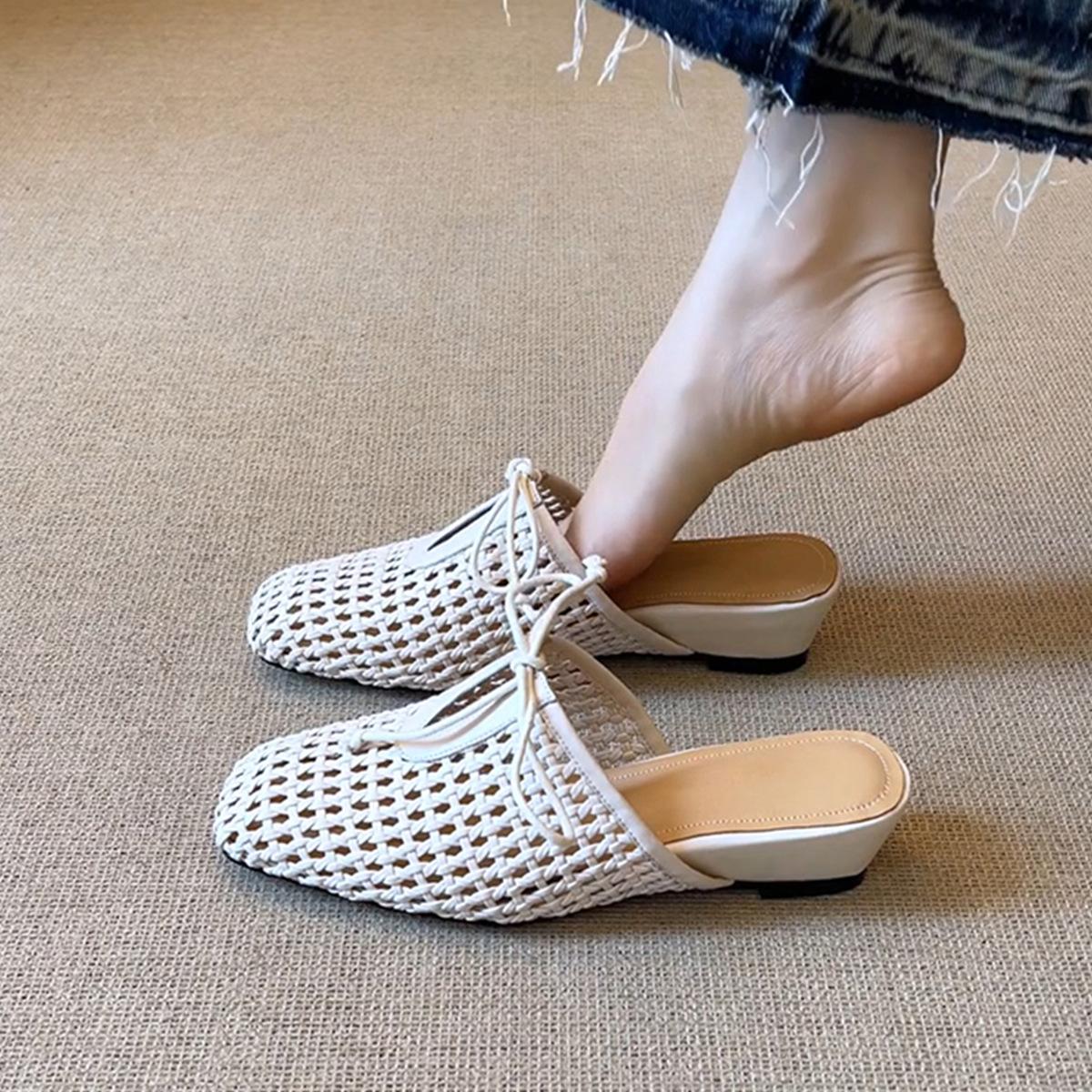 Женские сандалии из овчины ручной работы, плетеные, дышащие, полушлепанцы с бантами 39
Женские сандалии из овчины ручной работы, плетеные, дышащие, полушлепанцы с бантами 39