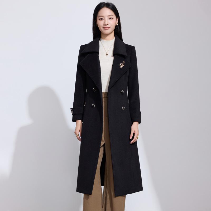 Hepburn Style Double-Breasted Wool Coat for Women - Autumn/Winter French Mid-Length Design XL
Hepburn Style Double-Breasted Wool Coat for Women - Autumn/Winter French Mid-Length Design XL