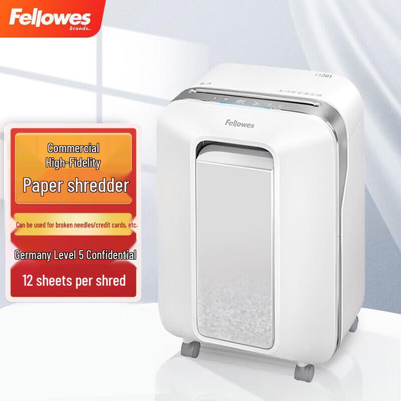 Fellowes LX201 Level 5 High-Security Commercial Shredder CN plug (adapter included)
Fellowes LX201 Level 5 High-Security Commercial Shredder CN plug (adapter included)