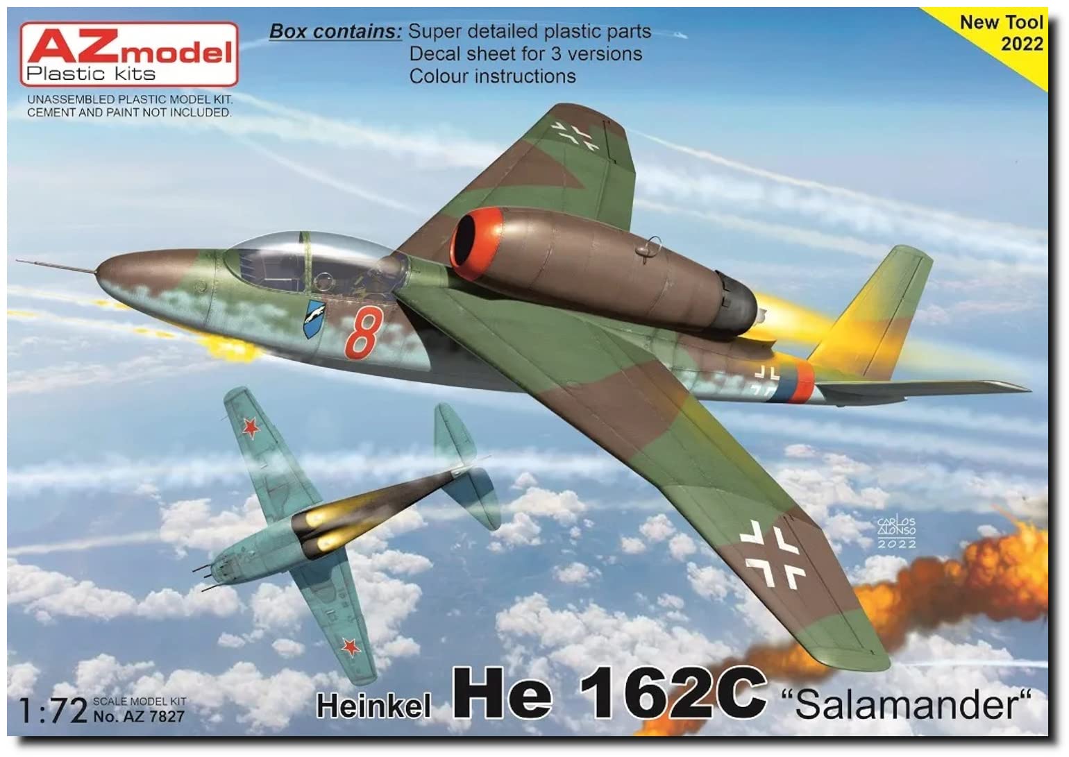 AZ Model ВВС Германии Heinkel He162C Salamander Пластиковая модель AZM7827 1/72
AZ Model ВВС Германии Heinkel He162C Salamander Пластиковая модель AZM7827 1/72