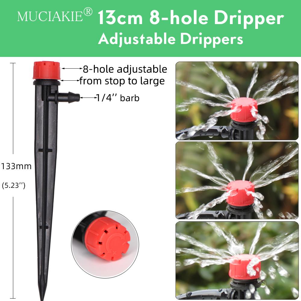 MUCIAKIE Garden Watering Drip Irrigation Sprinkler Adjustable 360 Degree Drippers Inserting Ground Fit 4/7mm Hose
MUCIAKIE Garden Watering Drip Irrigation Sprinkler Adjustable 360 Degree Drippers Inserting Ground Fit 4/7mm Hose