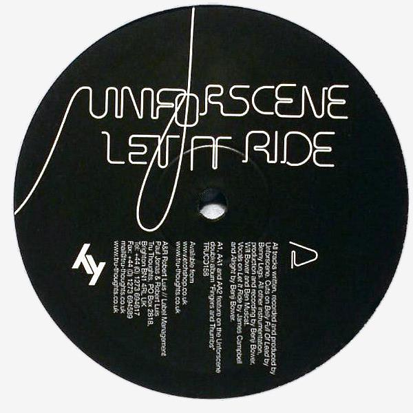 12inch Record UNFORSCENE - Let It Ride EP TRUEP156 Tru Thoughts 2008 UK Dance & Electronica Used
12inch Record UNFORSCENE - Let It Ride EP TRUEP156 Tru Thoughts 2008 UK Dance & Electronica Used