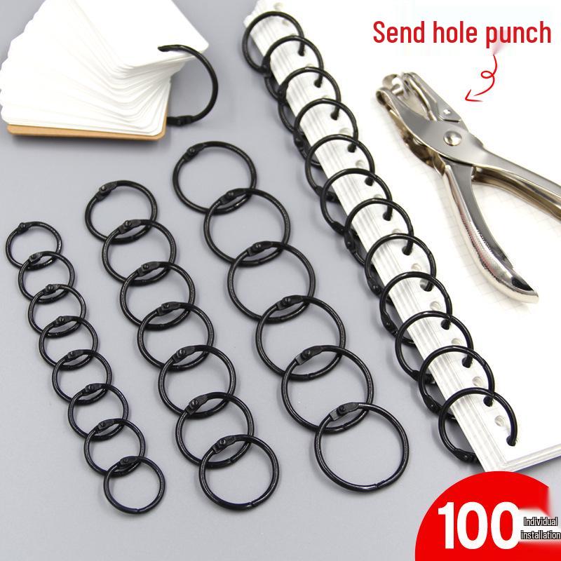 Black Iron Binding Ring Buckle for DIY Album and Book Binding Metal hole punch, 1 piece
Black Iron Binding Ring Buckle for DIY Album and Book Binding Metal hole punch, 1 piece