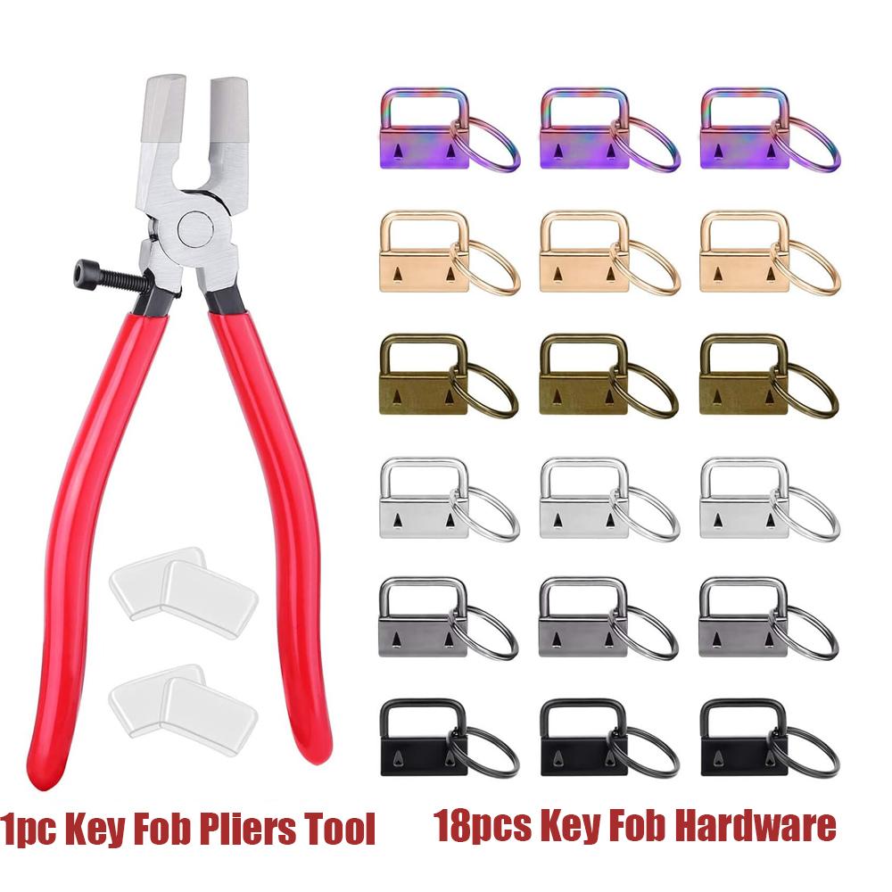 Key Fob Hardware 18PCS Lanyard Keychain Hardware with Key Fob Pliers Tool for Keychain and Wristlet Clamp Hardware Supplies
Key Fob Hardware 18PCS Lanyard Keychain Hardware with Key Fob Pliers Tool for Keychain and Wristlet Clamp Hardware Supplies