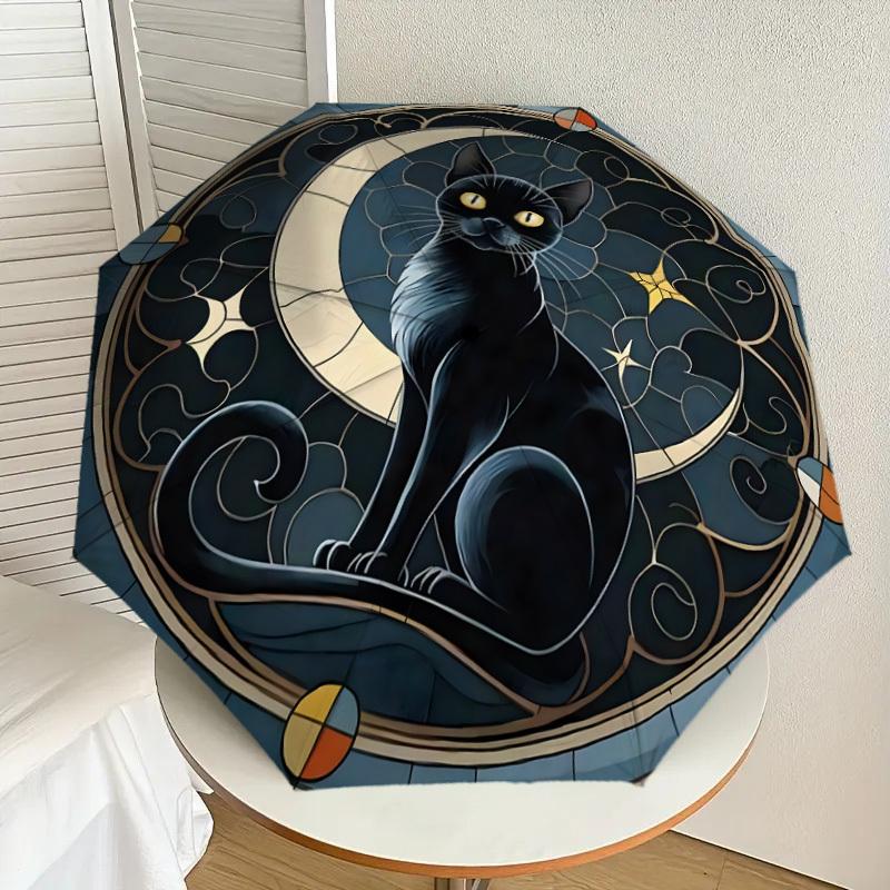 1pc Stained Glass Moonlit Cat Umbrella with Plastic Handle,Suitable for All Seasons Home Travel Outdoor UmbrellaDD1322
1pc Stained Glass Moonlit Cat Umbrella with Plastic Handle,Suitable for All Seasons Home Travel Outdoor UmbrellaDD1322
