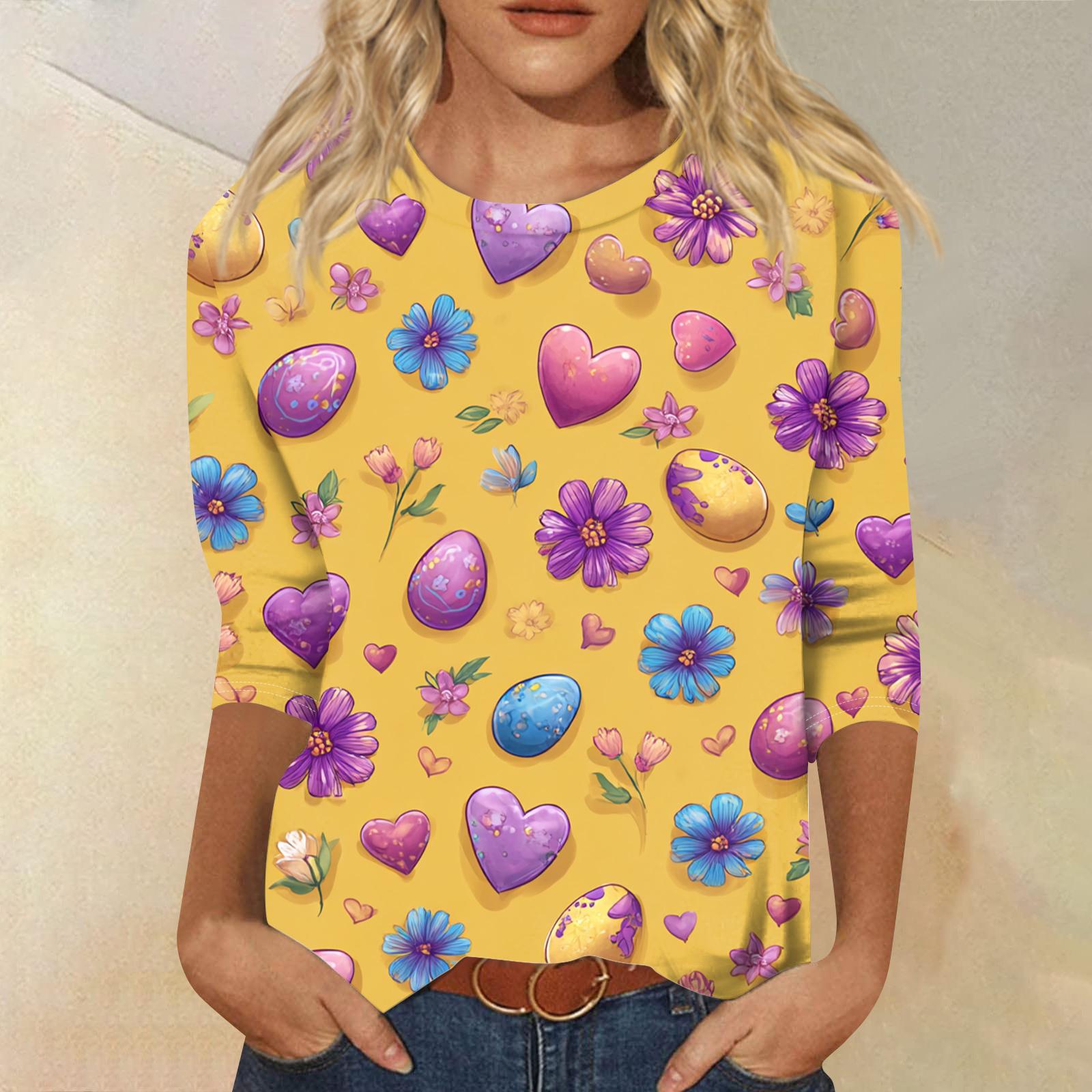 Women s Fashionable Casual Round Neck Three-Quarter Sleeve Easter Print T-Shirt Top XL жовтий
Women s Fashionable Casual Round Neck Three-Quarter Sleeve Easter Print T-Shirt Top XL жовтий