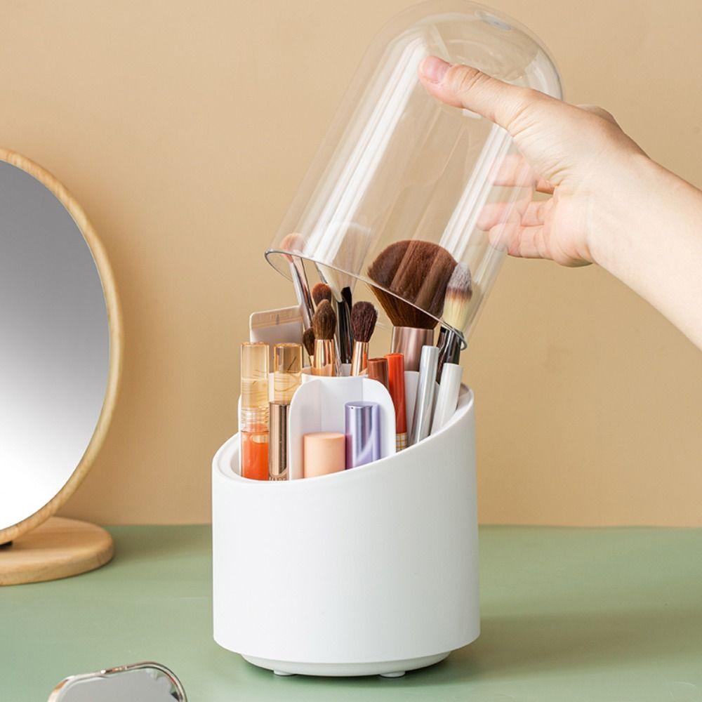 with Lid Makeup Brush Holder Large-Capacity Spinning Brush Storage New Pen Holder Bathroom рожевий
with Lid Makeup Brush Holder Large-Capacity Spinning Brush Storage New Pen Holder Bathroom рожевий