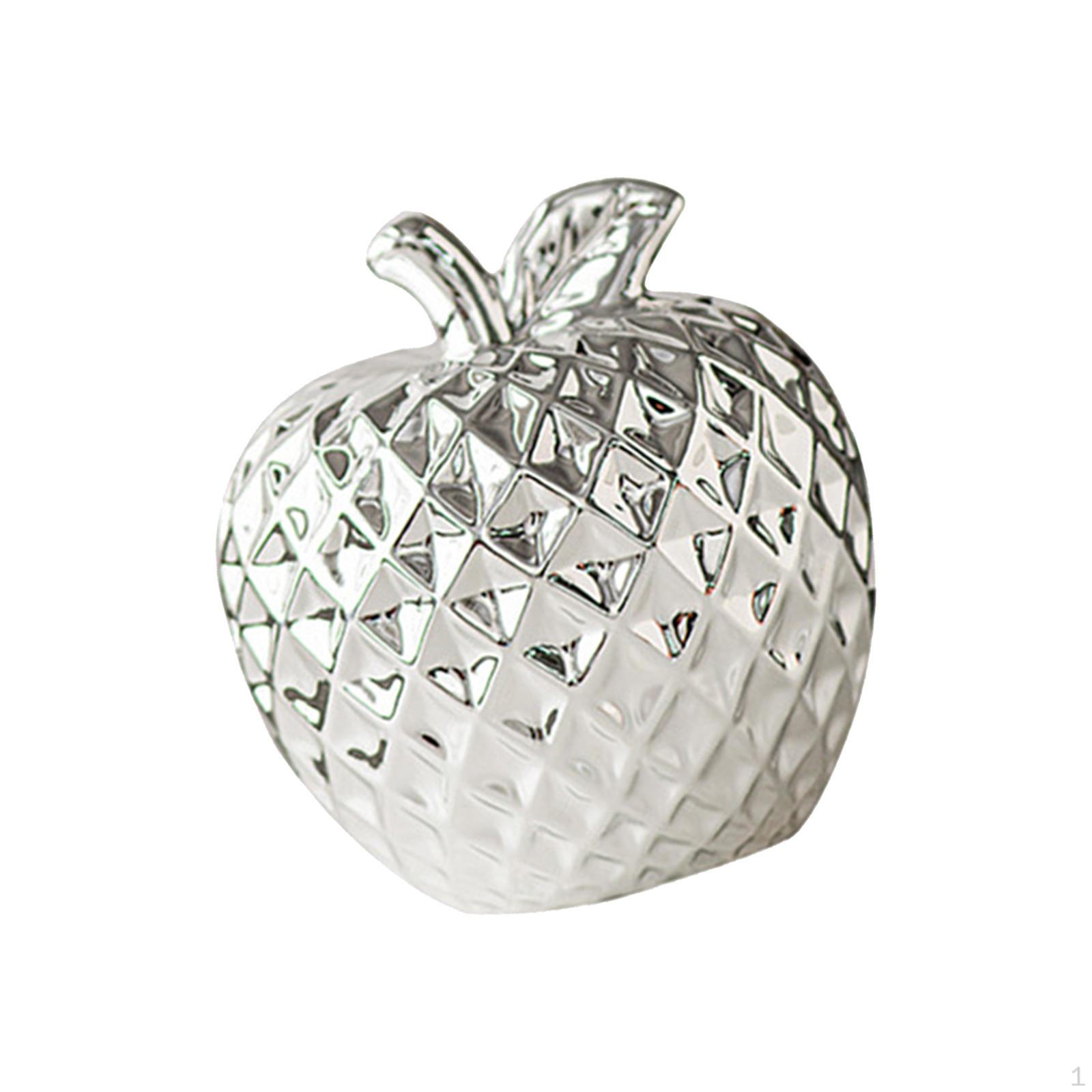 Статуетка яблука, Фруктова скульптура, Проста декоративна фігурка, Настільна прикраса для офісної полиці, срібний
Статуетка яблука, Фруктова скульптура, Проста декоративна фігурка, Настільна прикраса для офісної полиці, срібний