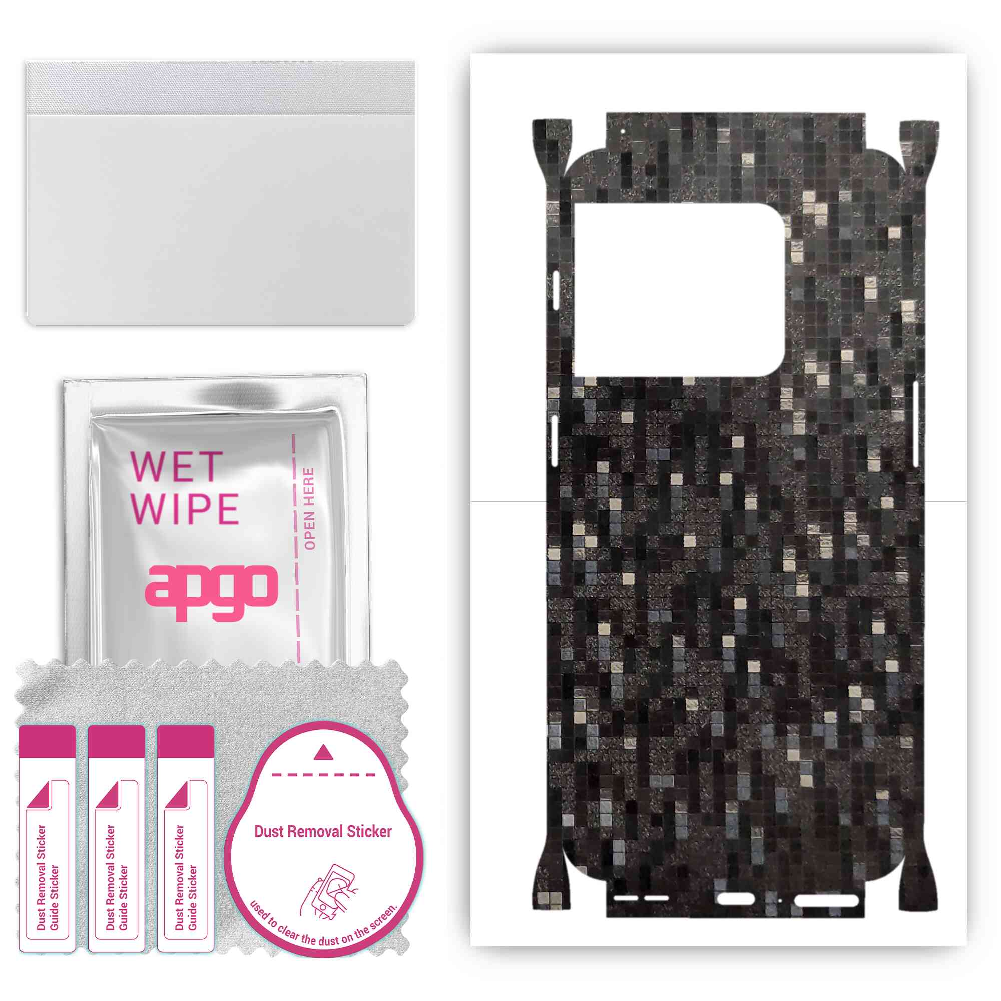 apgo Protective Skin Sticker for the back+sides compatible with OnePlus 10 Pro, Full Wrap Film, Foil, Vinyl - Pattern Carbon Black Pixel
apgo Protective Skin Sticker for the back+sides compatible with OnePlus 10 Pro, Full Wrap Film, Foil, Vinyl - Pattern Carbon Black Pixel