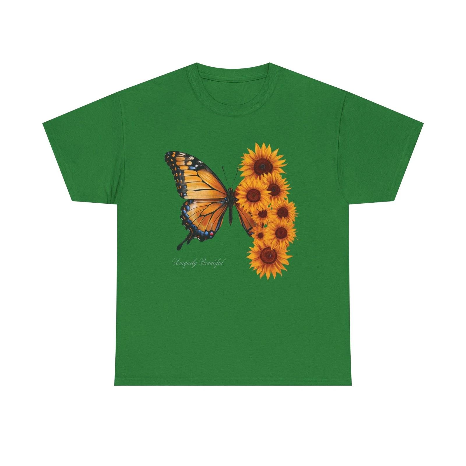 Butterfly & Sunflower Unisex Tee, Nature Lover Gift, Casual Wear, Spring S
Butterfly & Sunflower Unisex Tee, Nature Lover Gift, Casual Wear, Spring S