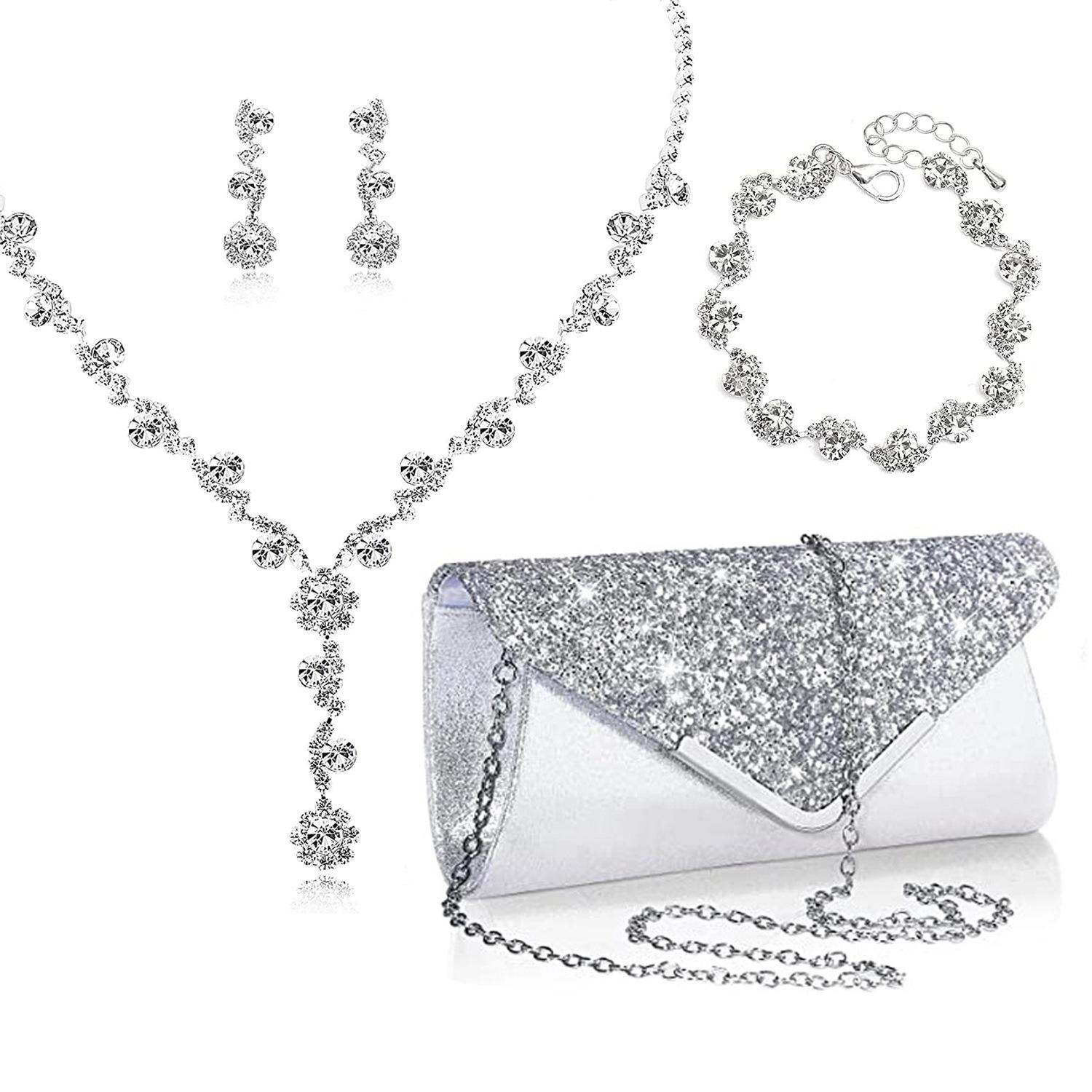 Crystal Rhinestone Floral Bridal Jewelry Set , 3 - Piece Wedding Necklace Earrings Bracelet for Women , White белый
Crystal Rhinestone Floral Bridal Jewelry Set , 3 - Piece Wedding Necklace Earrings Bracelet for Women , White белый