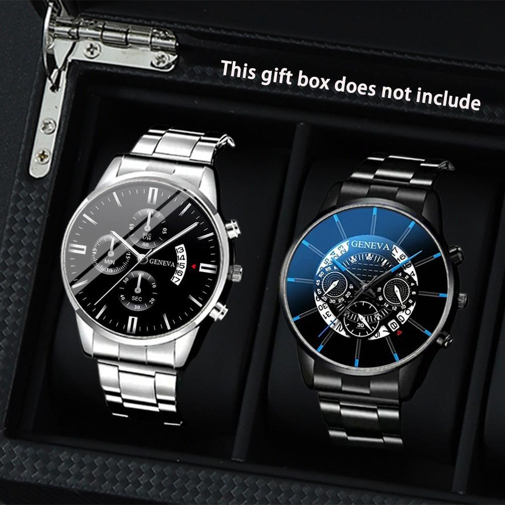 Genevn Watch 2-Piece Set Men S Steel Strap Watch Quartz Watch Fashion Watch Set
Genevn Watch 2-Piece Set Men S Steel Strap Watch Quartz Watch Fashion Watch Set