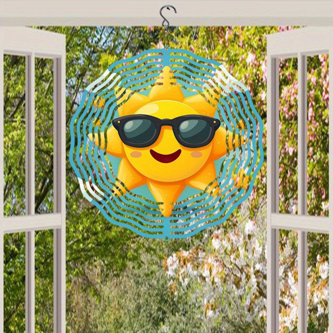 Fashion Glasses Sun Pattern Outdoor Patio Garden Decor Wind Powered Hanging Windmill with Infinite Rotation Chimes Classic Style Home Garden
Fashion Glasses Sun Pattern Outdoor Patio Garden Decor Wind Powered Hanging Windmill with Infinite Rotation Chimes Classic Style Home Garden