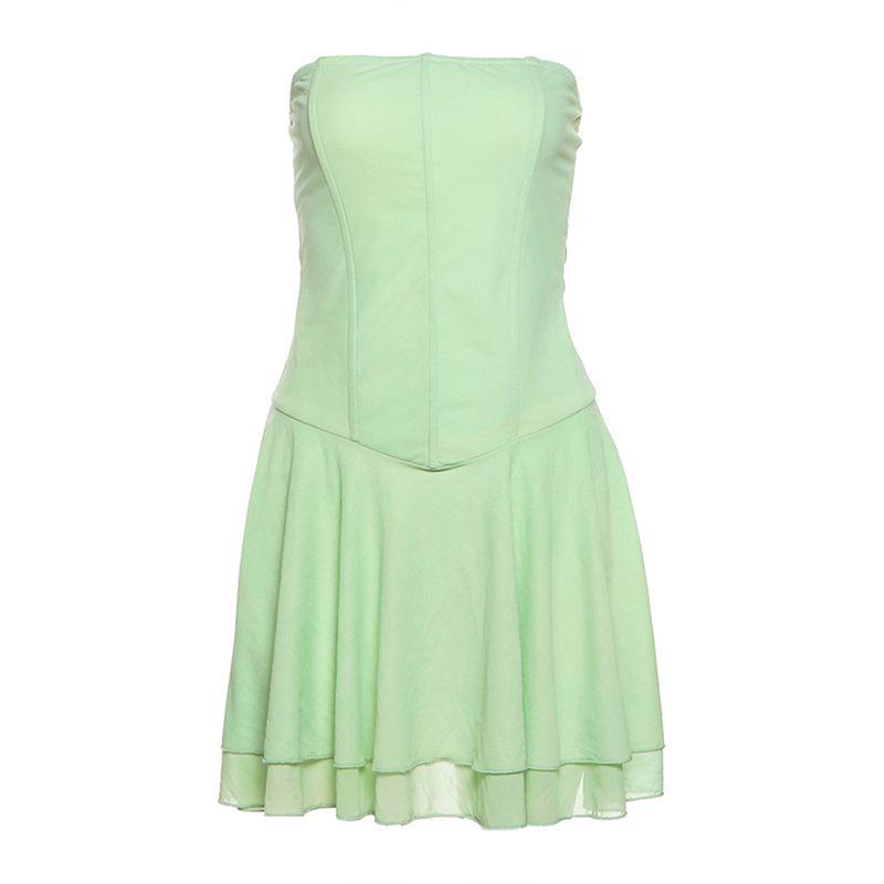 # Sisjuly# Beach Sunny Day Fresh Feeling Oxygen Girl Layered Frill Floating Yarn Tube Top Dress Women Summer Green L
# Sisjuly# Beach Sunny Day Fresh Feeling Oxygen Girl Layered Frill Floating Yarn Tube Top Dress Women Summer Green L