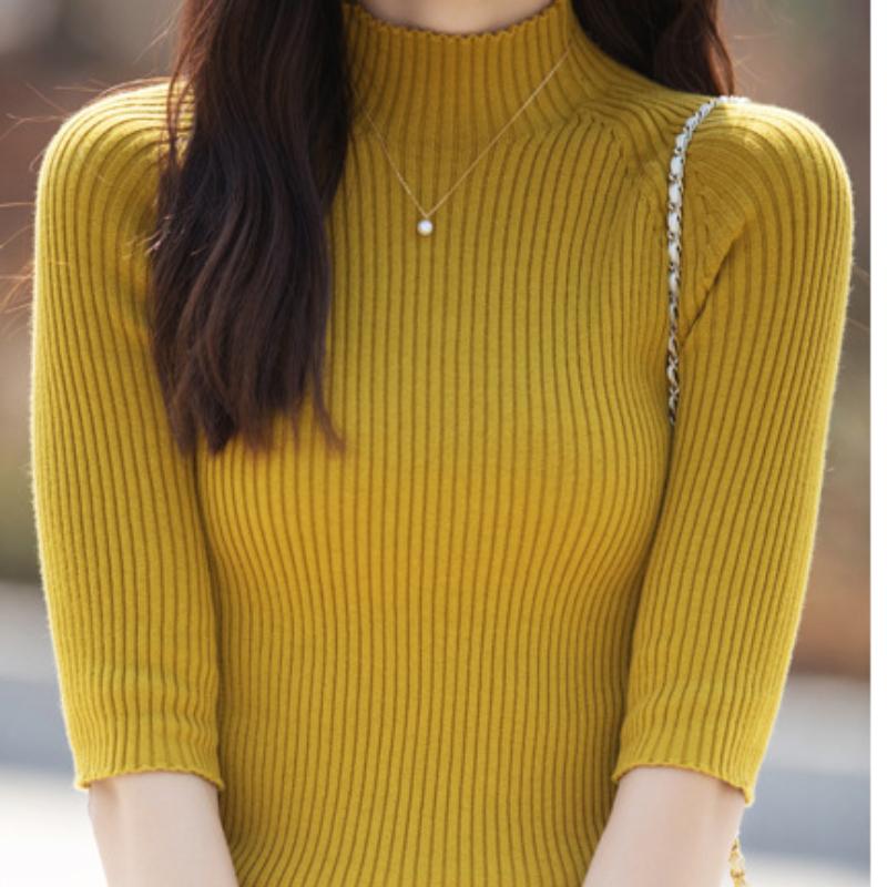 Корейский свитер из чистого хлопка с рукавом до локтя для женского лета, тонкий топ с полувысоким воротником, приталенный, простой, с рукавом до локтя XXL
Корейский свитер из чистого хлопка с рукавом до локтя для женского лета, тонкий топ с полувысоким воротником, приталенный, простой, с рукавом до локтя XXL