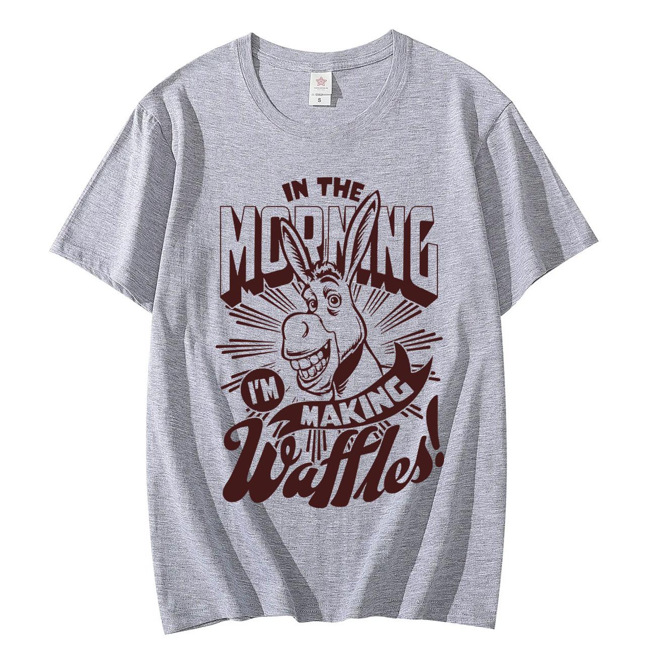 Shrek Donkey in The Morning I m Making Waffles Funny Meme T-shirt Unisex Women Fashion Vintage T-shirts High Quality Cotton T Shirt 4XL
Shrek Donkey in The Morning I m Making Waffles Funny Meme T-shirt Unisex Women Fashion Vintage T-shirts High Quality Cotton T Shirt 4XL