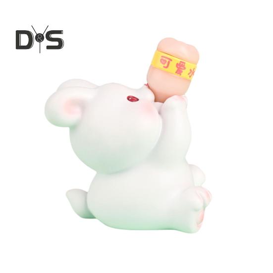 Яркие линии, форма для дисплея автомобиля, хорошая прочность, милый кролик, собака, украшение для автомобиля, фигурка Rabbit