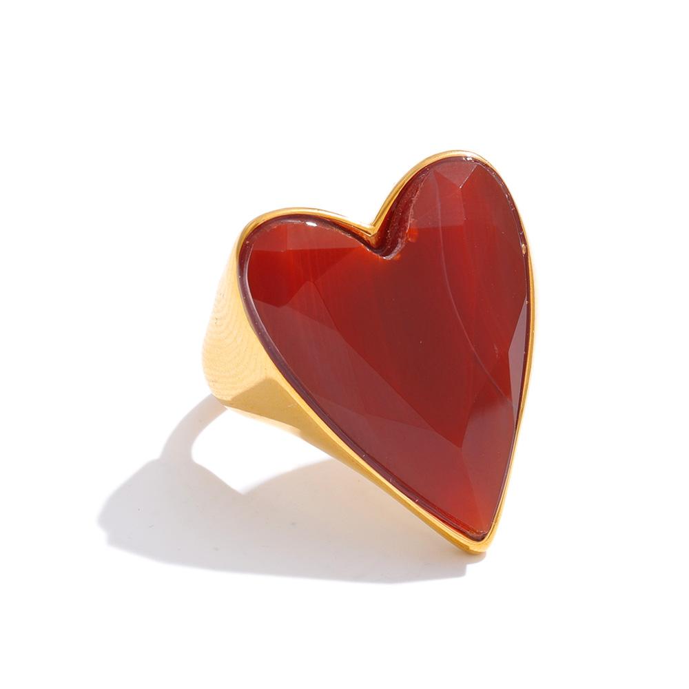 Yhpup Valentine s Day Gift Red Natural Stone Heart Ring Women 18K Golden Plated Stainless Steel Romantic High Quality Jewelry resizable
Yhpup Valentine s Day Gift Red Natural Stone Heart Ring Women 18K Golden Plated Stainless Steel Romantic High Quality Jewelry resizable