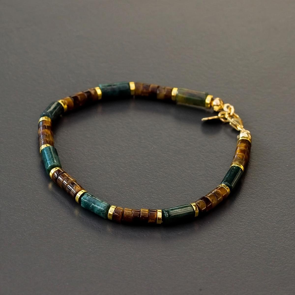 Green Agate & Tiger s Eye Bracelet: Attract Wealth & Prosperity. Skin-Friendly, Unisex Daily Wear. синий
Green Agate & Tiger s Eye Bracelet: Attract Wealth & Prosperity. Skin-Friendly, Unisex Daily Wear. синий
