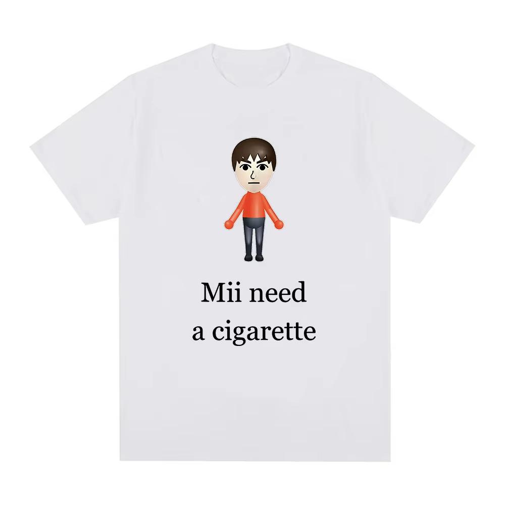 Funny Mii Need A Cigarette T-Shirt Men s Fashion Short Sleeve T-shirts Barbershop Quartet Day Graphic Tee Shirt Oversized S
Funny Mii Need A Cigarette T-Shirt Men s Fashion Short Sleeve T-shirts Barbershop Quartet Day Graphic Tee Shirt Oversized S