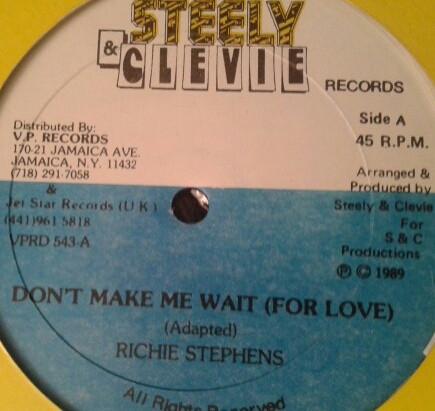 LP Record RICHIE STEPHENS Dont Make Me Wait For Love VPRD543 Steely Clevie 1989 Canada Reggae Ska Dub Used
LP Record RICHIE STEPHENS Dont Make Me Wait For Love VPRD543 Steely Clevie 1989 Canada Reggae Ska Dub Used