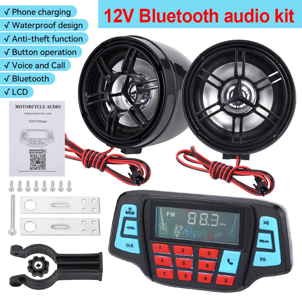 12V Waterproof Motorcycle Bluetooth Speaker 2x15W LCD Handsfree Call USB Charging APP Control Anti-Theft FM Radio for Motorbike
12V Waterproof Motorcycle Bluetooth Speaker 2x15W LCD Handsfree Call USB Charging APP Control Anti-Theft FM Radio for Motorbike
