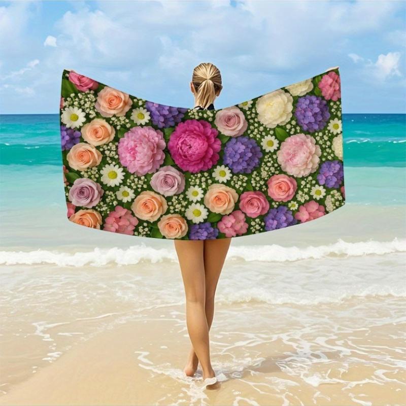 1pc Large Floral Beach Towel - Elegant Peony Flowers Pink, Peach, Purple,, Green - Quick-Dry Bath & Swim Towel for Pool, Travel W30*H60(CM)
1pc Large Floral Beach Towel - Elegant Peony Flowers Pink, Peach, Purple,, Green - Quick-Dry Bath & Swim Towel for Pool, Travel W30*H60(CM)