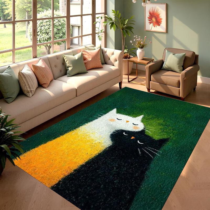 Cute Cat Printed Rug Green Grass & Sunflower Design Non-slip Washable Floor Mat for Living Room Bedroom Cat Lover Gift 40X60cm
Cute Cat Printed Rug Green Grass & Sunflower Design Non-slip Washable Floor Mat for Living Room Bedroom Cat Lover Gift 40X60cm