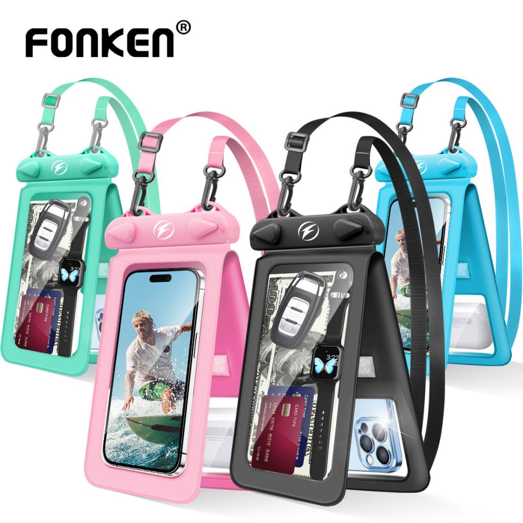 Fonken Waterproof Phone Pouch Double Space Case with Adjustable Lanyard for iPhone IPX8 Underwater Phone Dry Bag for Vacation Beach Swimming
Fonken Waterproof Phone Pouch Double Space Case with Adjustable Lanyard for iPhone IPX8 Underwater Phone Dry Bag for Vacation Beach Swimming