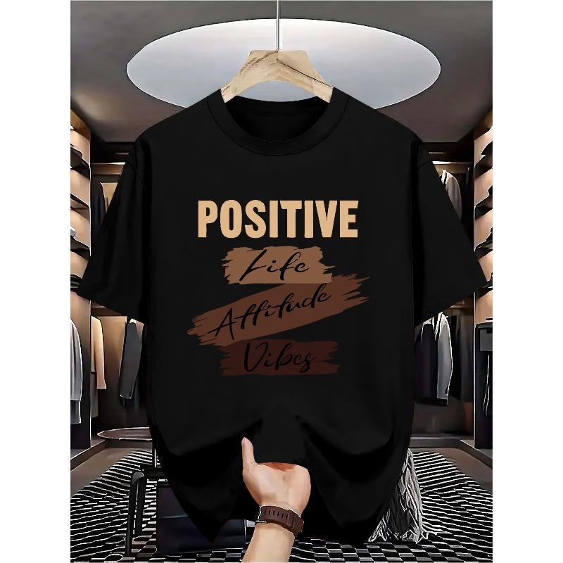 European sizes Men s Positive Vibes Graphic T-Shirt - Black Casual Summer Tee with Inspirational Design, Soft, Round Neck, Machine Washable 4XL чорний
European sizes Men s Positive Vibes Graphic T-Shirt - Black Casual Summer Tee with Inspirational Design, Soft, Round Neck, Machine Washable 4XL чорний