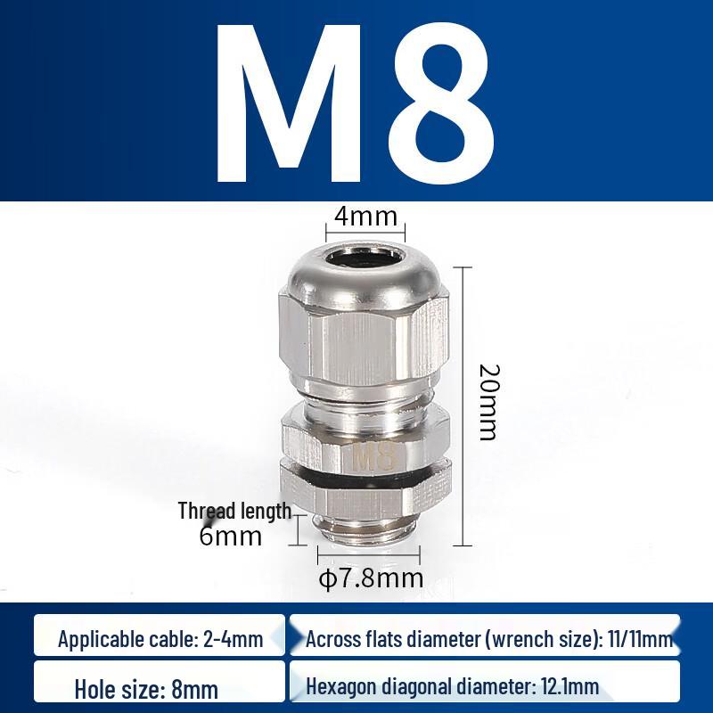304 Stainless Steel Waterproof Cable Gland
304 Stainless Steel Waterproof Cable Gland