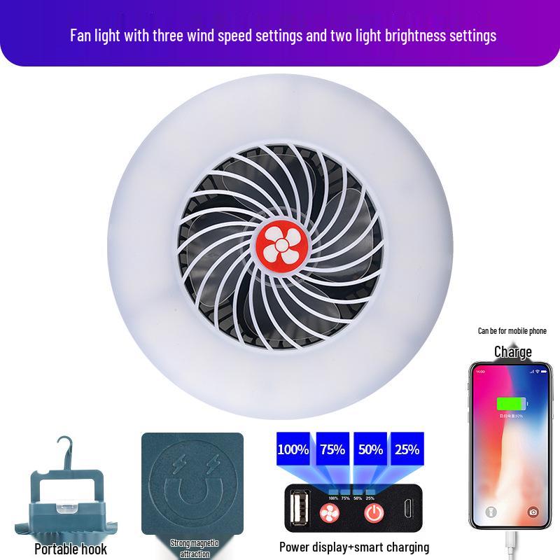 Многофункциональный светодиодный фонарь-вентилятор с USB-подзарядкой для использования на открытом воздухе
Многофункциональный светодиодный фонарь-вентилятор с USB-подзарядкой для использования на открытом воздухе