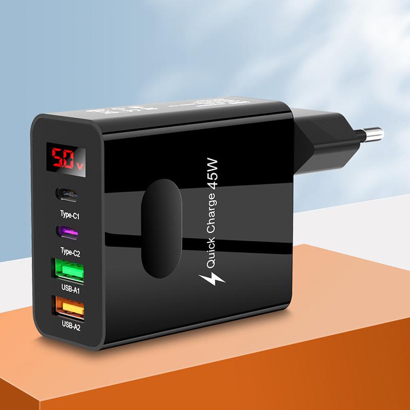 45W Pd Usb Fast Charging Type C 4 Ports Quick Charger 3.0 For Iphone 14 13 Pro Xiaomi Samsung Oneplus Cell Phone Wall Adapter
45W Pd Usb Fast Charging Type C 4 Ports Quick Charger 3.0 For Iphone 14 13 Pro Xiaomi Samsung Oneplus Cell Phone Wall Adapter