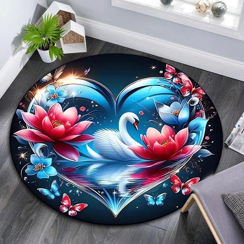 1pc Soft, Absorbent & Non Slip White swan in love Round Rug Soft Circle Rug for Living Room & Bedroom Decor, Chair Mats, and Unforgettable H 80cm by 80cm
1pc Soft, Absorbent & Non Slip White swan in love Round Rug Soft Circle Rug for Living Room & Bedroom Decor, Chair Mats, and Unforgettable H 80cm by 80cm