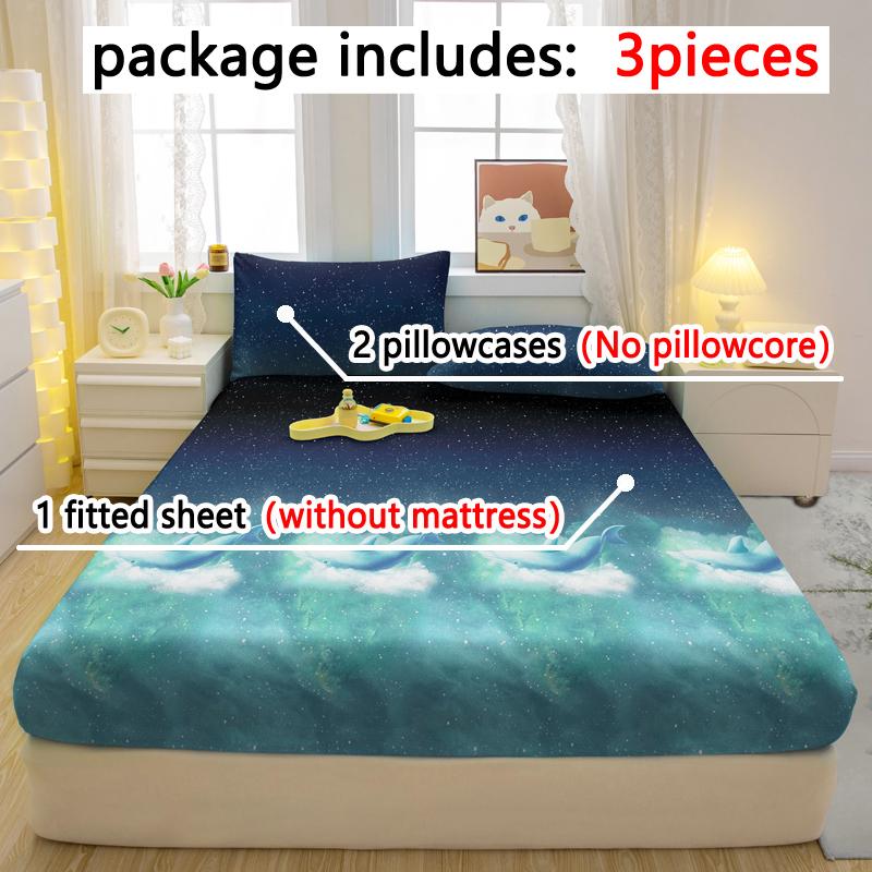 3-Piece Simple Modern Starry Sky Pattern Matte Three Piece Fitted Sheet Set, Bedroom Printed Bed Cover Set, Bedding 90x200cm
3-Piece Simple Modern Starry Sky Pattern Matte Three Piece Fitted Sheet Set, Bedroom Printed Bed Cover Set, Bedding 90x200cm
