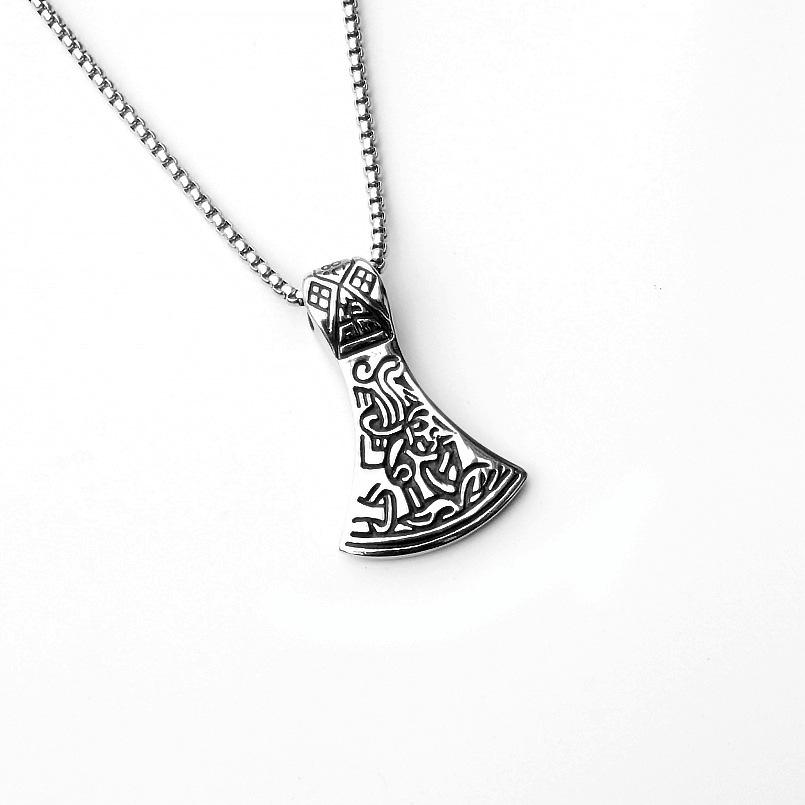 Подвеска Nordic Viking Warrior, подвеска из нержавеющей стали, титановая сталь, топор, мужское ожерелье в стиле панк
Подвеска Nordic Viking Warrior, подвеска из нержавеющей стали, титановая сталь, топор, мужское ожерелье в стиле панк