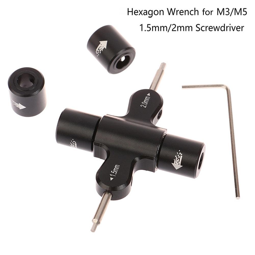 4-in-1 M5 For Quad Wrench Metal Quick Tensioner Tool 1.5mm/2mm Hex Screwdriver One-way Bearing Socket For RC Racing Motor China Mainland
4-in-1 M5 For Quad Wrench Metal Quick Tensioner Tool 1.5mm/2mm Hex Screwdriver One-way Bearing Socket For RC Racing Motor China Mainland